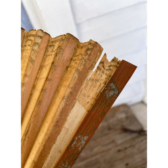 Antique 1880s Japan Rice Paper Hand Fan Bissel Vacuum Advertisement Hand Painted - Picture 7 of 16